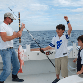 a group of people on a boat in the water